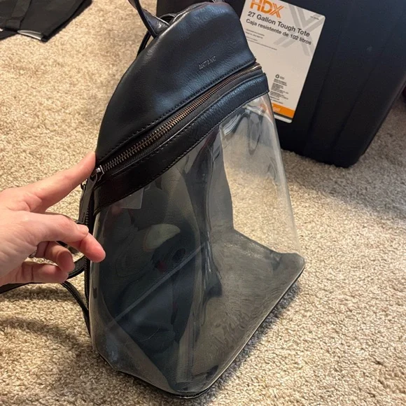 Matt & Nat Black and Clear Backpack - Picture 2 of 6